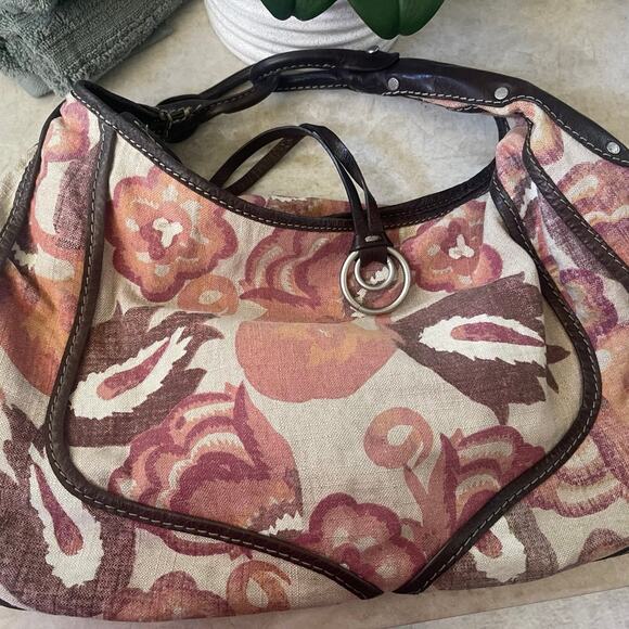 Ruehl no.925 large canvas and leather hobo bag - Picture 3 of 15